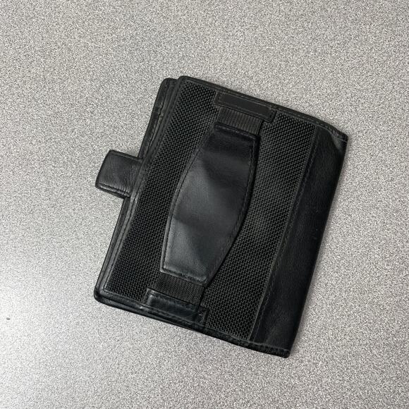 VTG TUMI Leather Wallet Black Nylon PDA Tech Palm Pilot Hand Strap Business - Picture 3 of 8